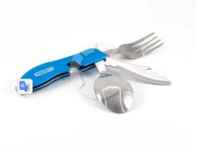 Набор столовых приборов "СЛЕДОПЫТ", в чехле (ложка, вилка, открывашка), в коробке