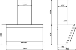 Зонт вытяжной ELIKOR ТИТАН 60Н-430  черный/черный