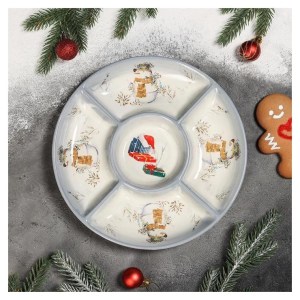 Менажница "Рождественский снеговик"