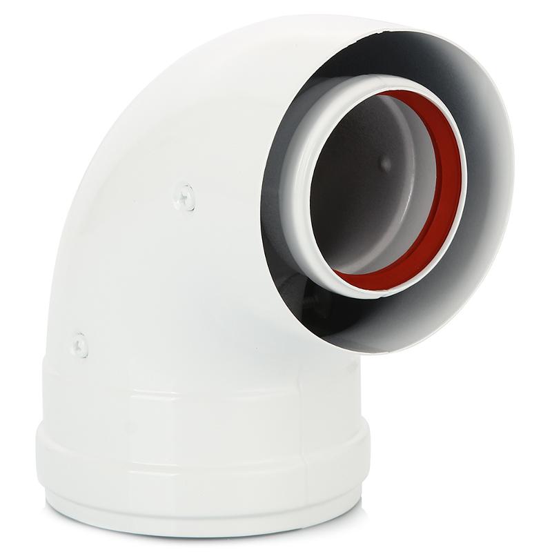 Колено коаксиального дымохода. Коаксиальный отвод 90°, диам 60/100 Baxi khg71410141-. KHG 714101410 коаксиальный отвод. Коаксиальный отвод 90 диам 60/100 мм.