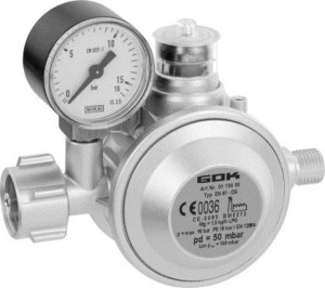 Регулятор давления газа EN61-DS ПЗК, манометр